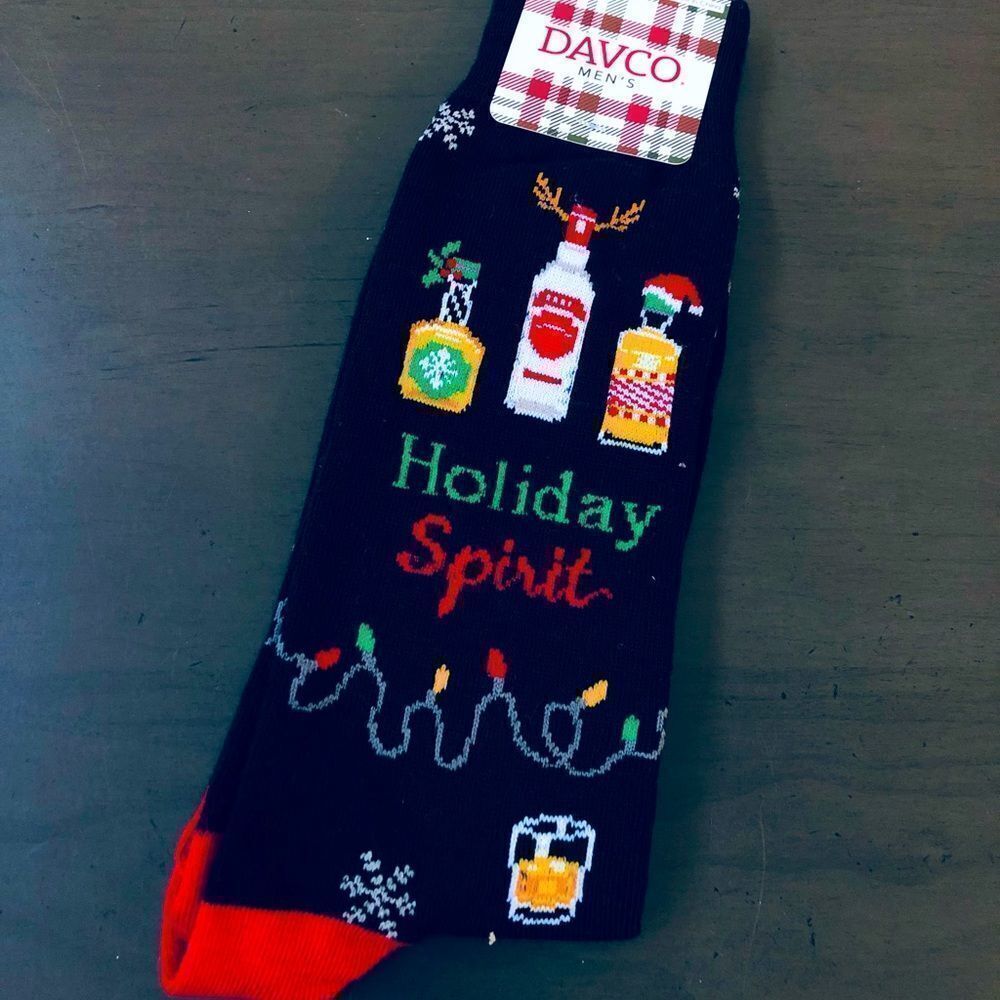 Holiday Spirit Christmas Drinking Adult Fun Socks